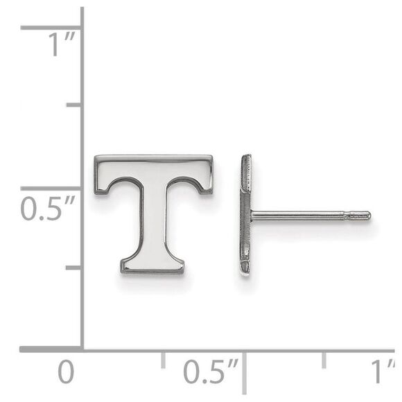 Sterling Silver University of Tennessee XS (Tiny) 'T' Post Earrings - Picture 2 of 3
